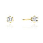 CERCEI AUR 14 K CU DIAMANTE 0