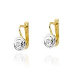CERCEI AUR 14 K CU DIAMANTE 0