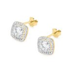 CERCEI AUR 14 K CU DIAMANTE 1