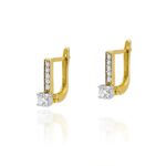 CERCEI AUR 14K CU DIAMANTE 0