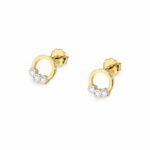 CERCEI AUR GALBEN CU DIAMANTE 0.05 CT