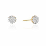 CERCEI AUR GALBEN CU DIAMANTE 0.20 CT