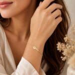 Brățară cu aripă de înger din aur 14K – simbol protecție și iubire - imagine 3