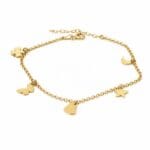 Brățară din aur galben 14K cu stea soare semiluna, damă – model elegant, cadou pentru ea - imagine 3