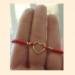 Bratara Bilute Inima Aur 14k Galben