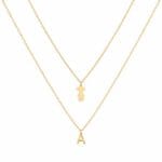 Lantisor Aur 14k Initiala Copil