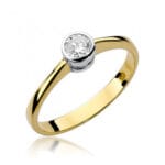 Inel Aur 585 Cu Diamante 0,25 ct