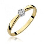 Inel Aur 585 Cu Diamante 0,04 ct