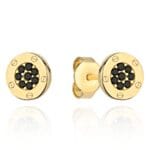 Cercei Aur 14k Cu Pietre Negre