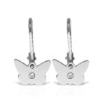 Cercei Aur 14 k  cu Diamante Fetite - imagine 2