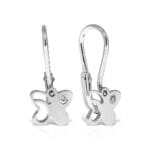Cercei Aur 14 k  cu Diamante Fluturasi - imagine 2