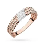 Inel Aur 585 Cu Diamante - imagine 2