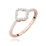 Inel Aur 585 Cu Diamante - imagine 2