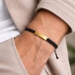 Bratara Placuta Aur 14k Barbati - imagine 2