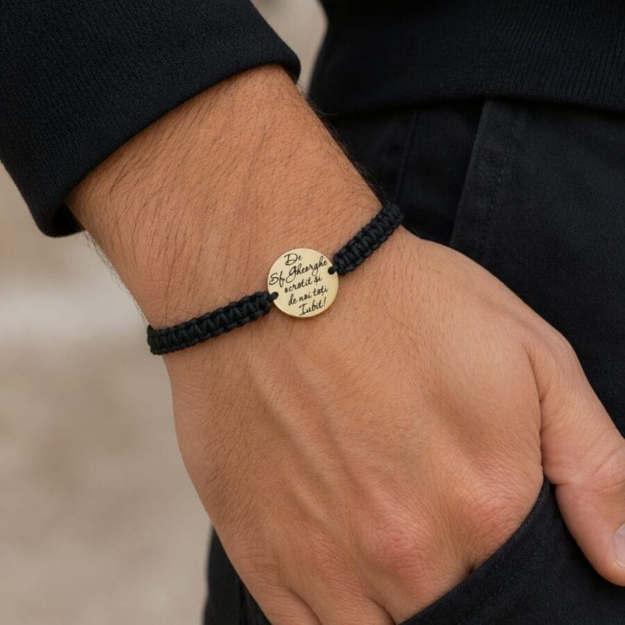 Bratara Banut Aur 14k Cu Snur Barbati