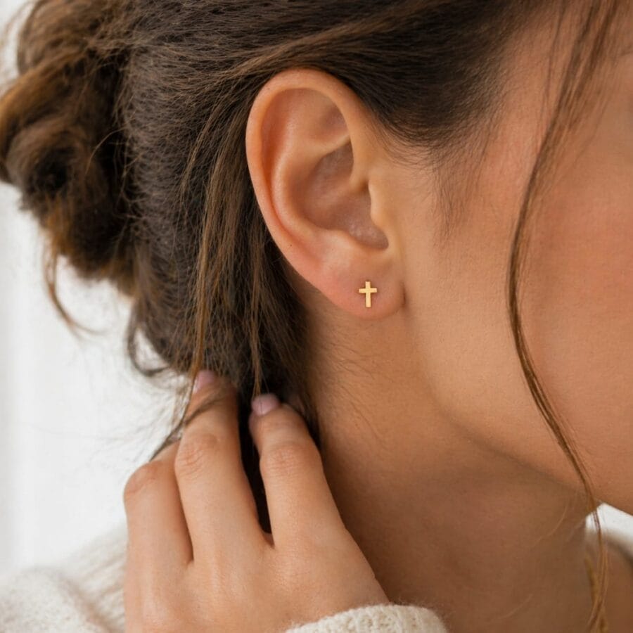 Cercei Aur Cruciulite